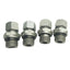 New Lot of 4 Brennan D7400-L12-08-ED Fittings 1/2in BSPP Male to Male 24° DIN, 12mm