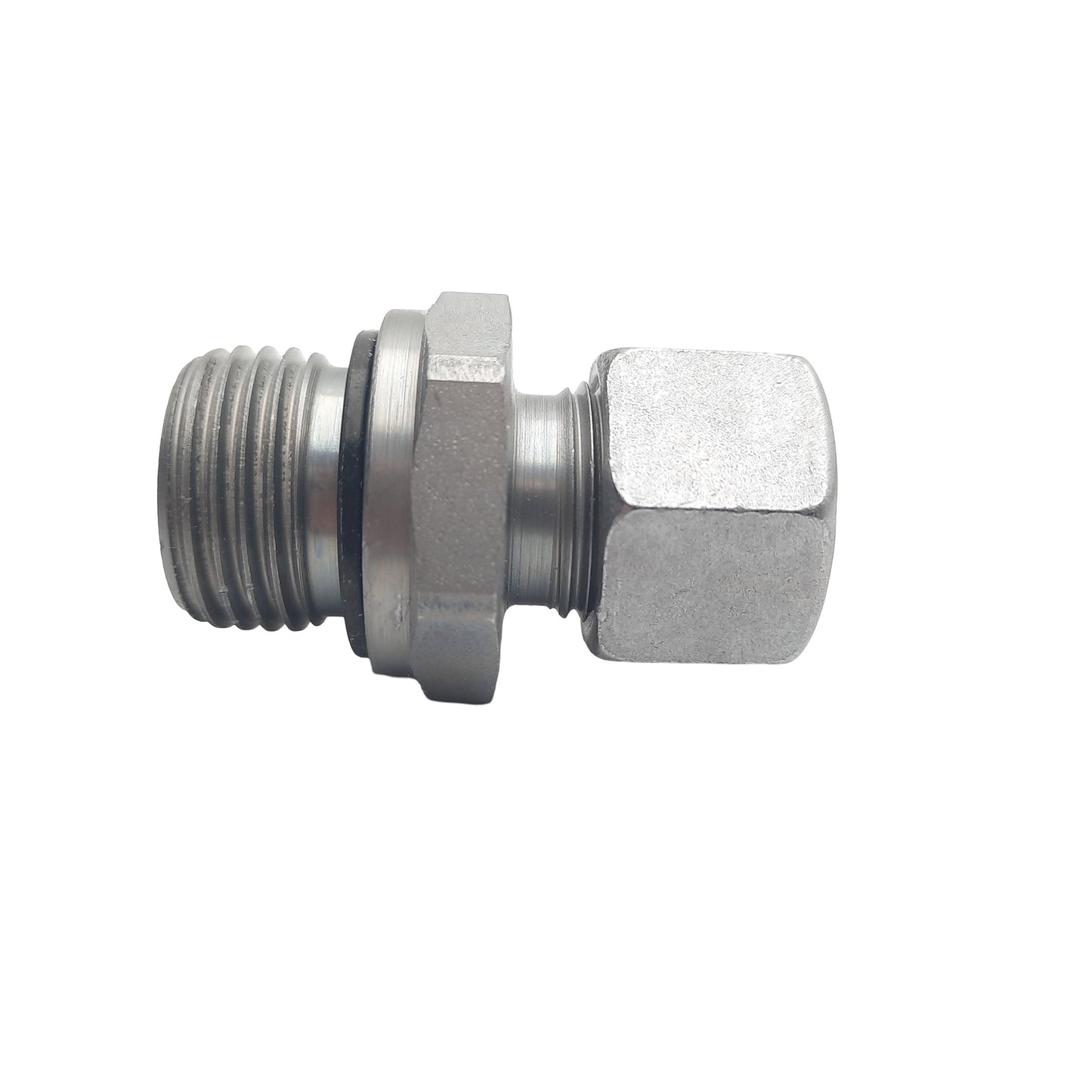 New Lot of 4 Brennan D7400-L12-08-ED Fittings 1/2in BSPP Male to Male 24° DIN, 12mm