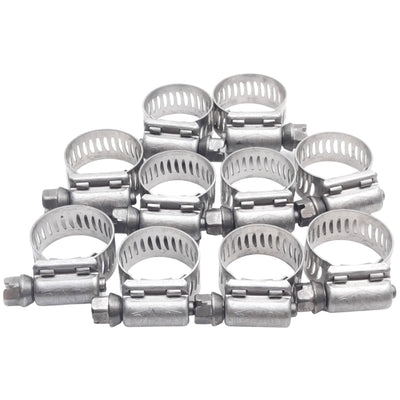 New Lot of 10 Dixon HSS8 Worm Gear Clamp Stainless Steal, Hose OD 1/2in to 29/32in