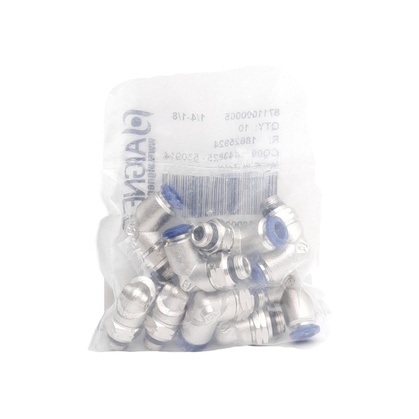 New Lot of 10 AIGNEP 87110-04-02 Swivel Elbow 90° ø1/4in P2C 1/8in Universal, 290PSI