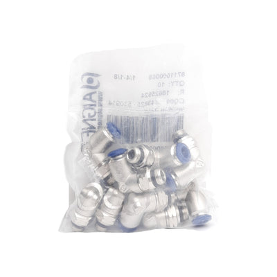 New Lot of 10 AIGNEP 87110-04-02 Swivel Elbow 90° ø1/4in P2C 1/8in Universal, 290PSI
