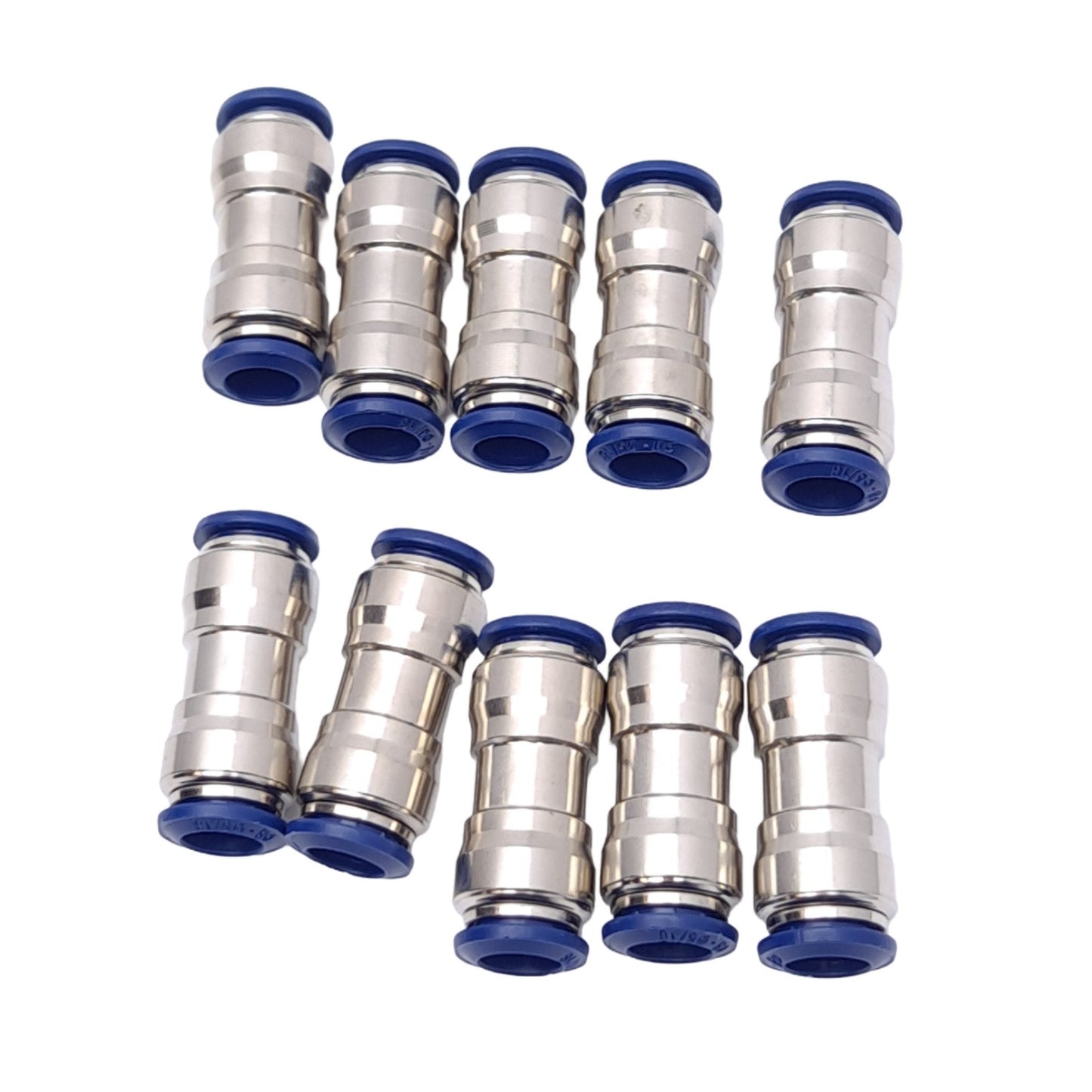 New Lot of 10 AIGNEP 88040-05 Straight Union Fittings, ø5/16in, One-Touch, 2.0MPa