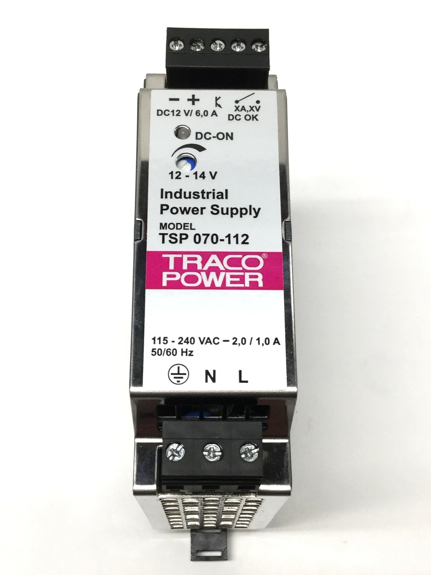 Used Traco Power TXL 025-24S Power Supply, 100-240VAC Input, 24VDC Output, 25W