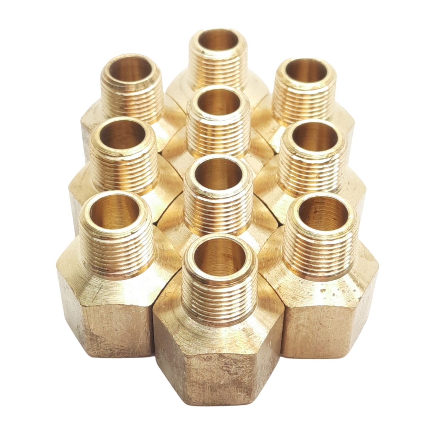 New Lot of 10 Midland 28195 Extender Adapter 1/2in F NPTF 3/8in M NPTF, 1200PSI