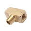 New Lot of 8 Midland 28282 Brass Branch Tee, 1/4in NPTF Male to Female, 1200 PSI Max