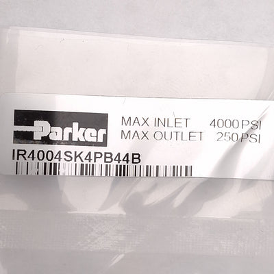 New Parker IR4004SK4PB44B Pressure Regulator, 10-250PSIG Set, 4000PSIG Inlet, NPT1/4