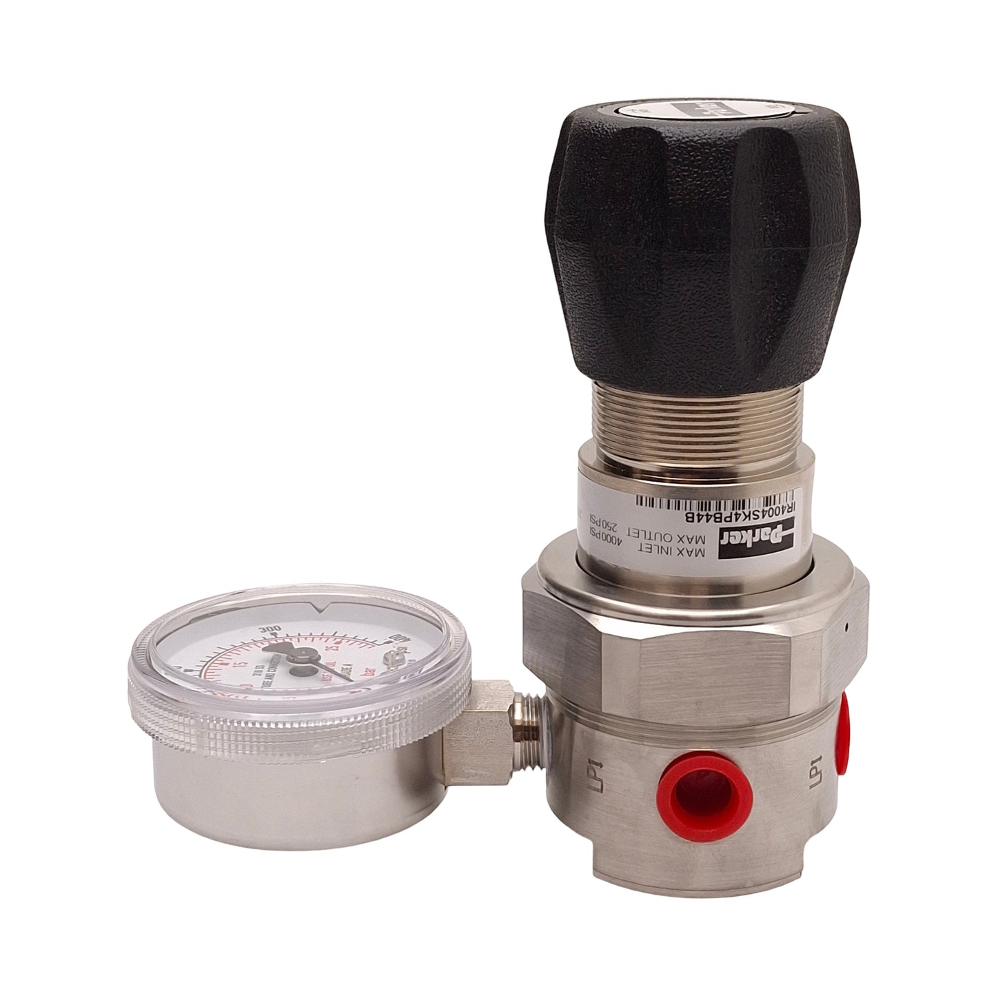 New Parker IR4004SK4PB44B Pressure Regulator, 10-250PSIG Set, 4000PSIG Inlet, NPT1/4
