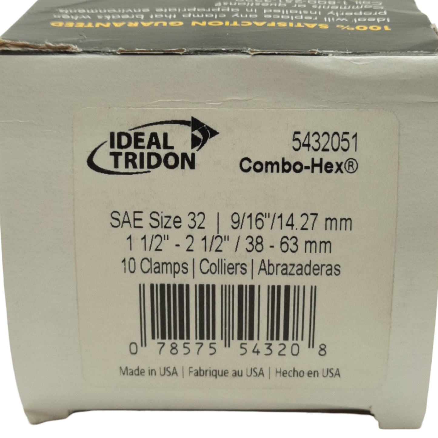 New Ideal Tridon 5432051 Combo Hex Hose Clamps, PACK OF 10, Size 32, ø1.5in to 2.5in