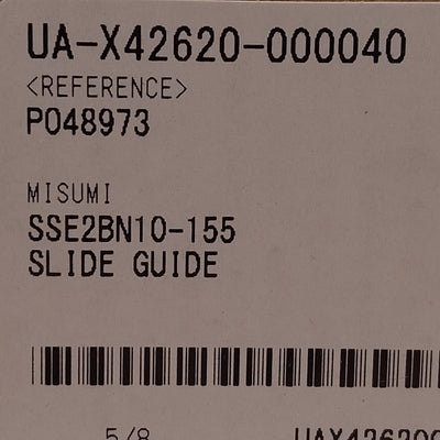 New Misumi SSE2BN10-155 Linear Guide Assembly, 155mm Rail, (2x) 30x20mm Carriages
