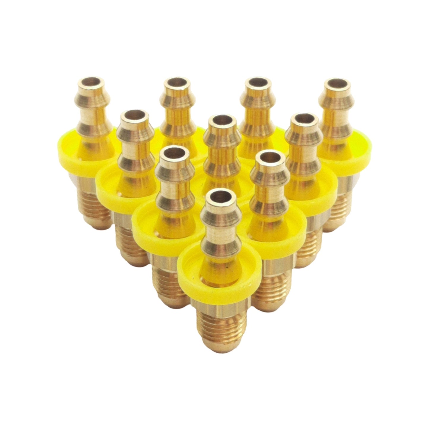 New Lot of 10 Midland 32900 Flare Adapter, 1/4" Hose Barb, 1/4" Male JIC 37°, 150PSI