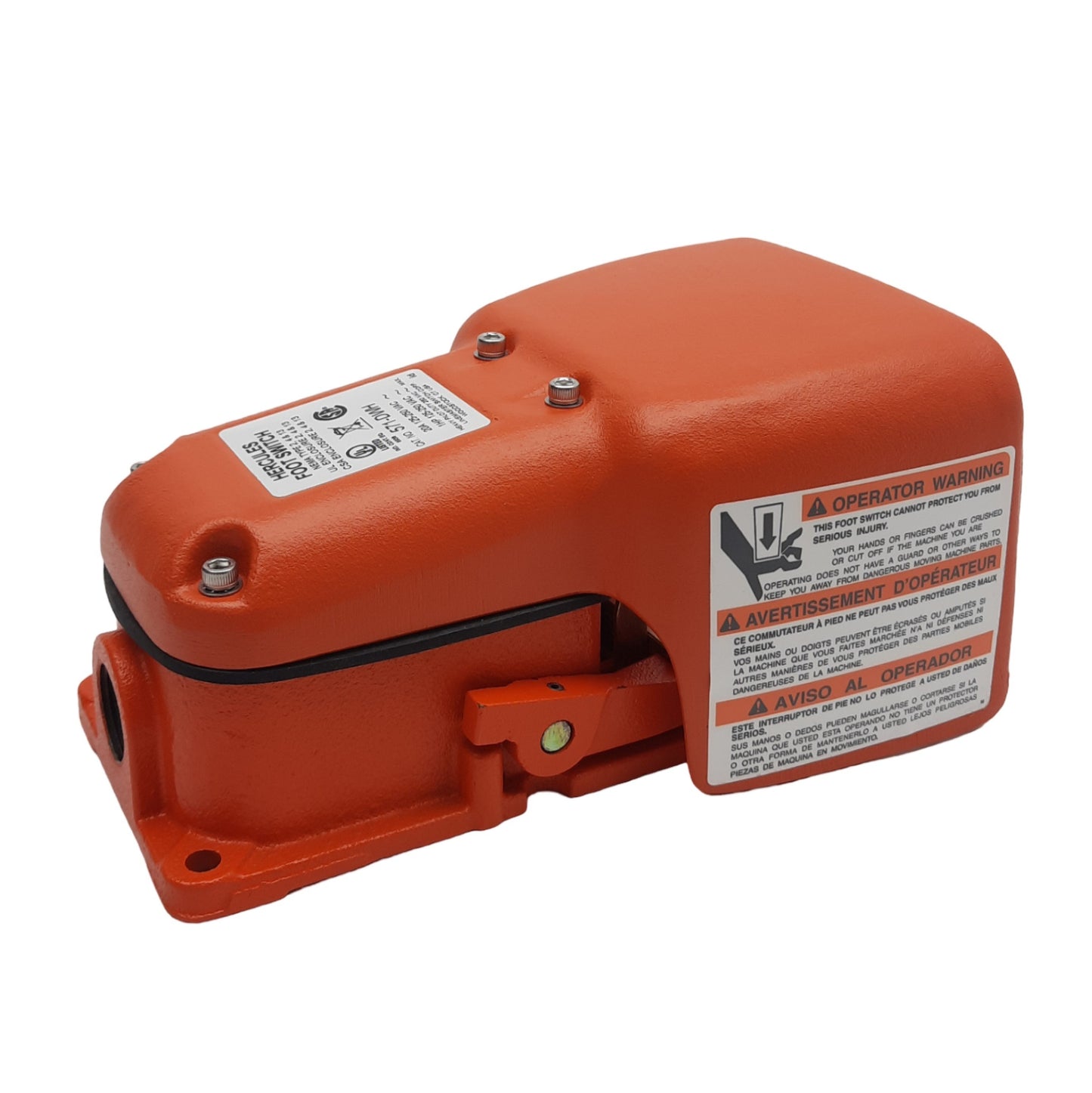 Used Linemaster 571-DWH Full Shield Foot Switch, SPDT, 3/4in NPT, 20A 250VAC Contact