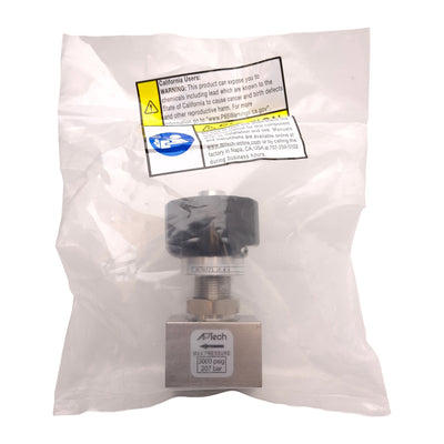 New APTech AK3657S 2P 4 4 Diaphragm Valve, 3000PSIG, SS 316L, 1/4in NPT Ports