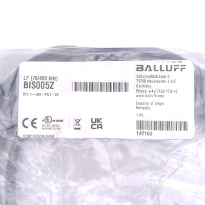 New Balluff BIS005Z BIS C-300-PU1-05 LF Range Reader Cable, 70/455kHz, M12 F, 5m