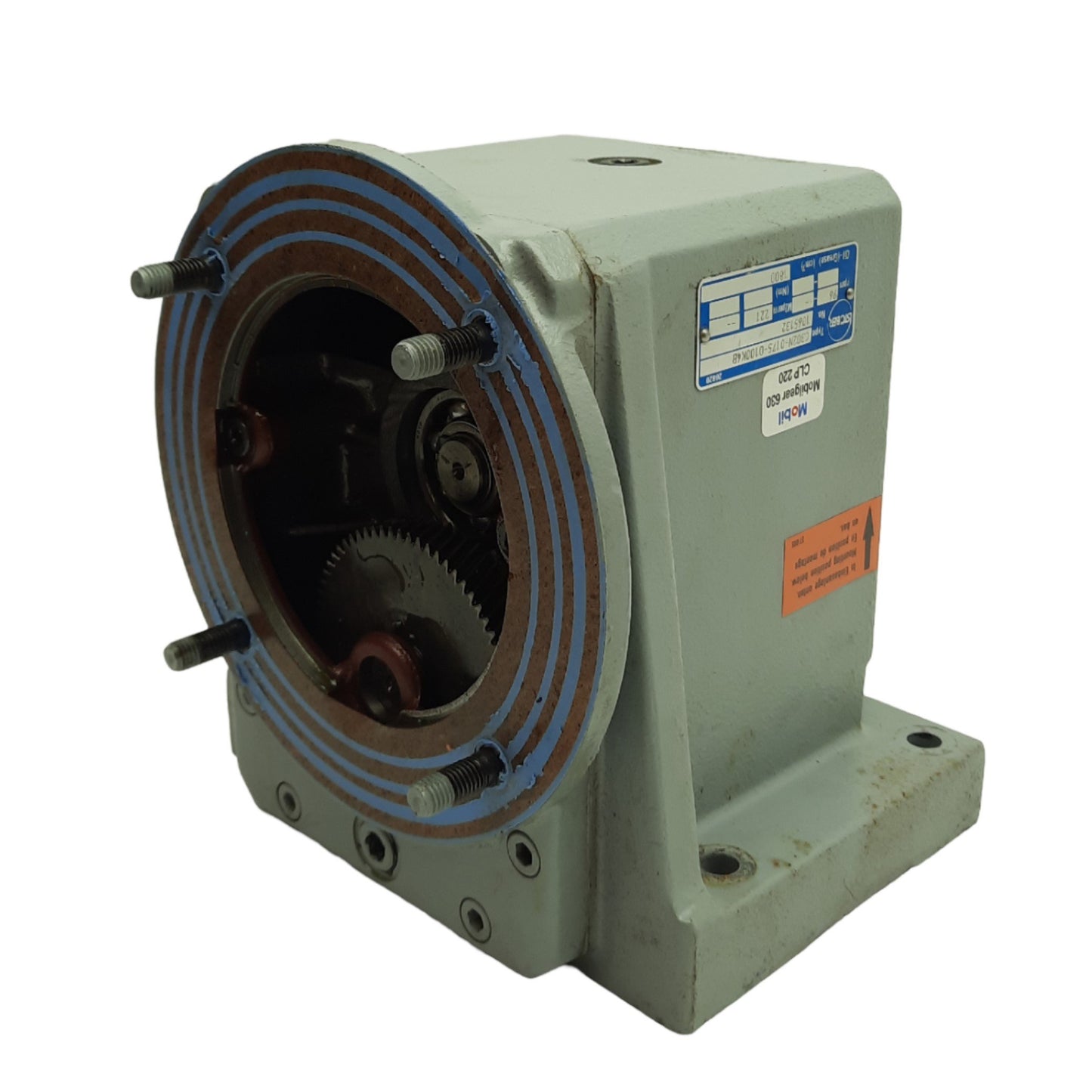 Used Stober C302N-0175-D100K4B Inline Gearhead, 17.5:1 Ratio, 96 RPM, 2812in-lbs
