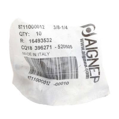 New Lot of 10 AIGNEP 87110-06-04 Swivel Elbow 90° ø3/8" P2C 1/4" M Swift-Fit, 290PSI
