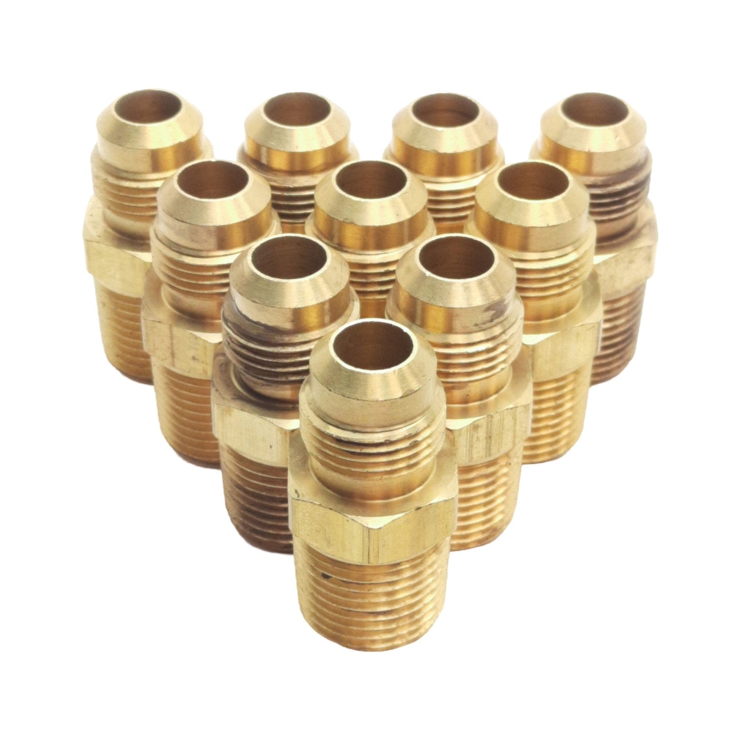 New Lot of 10 Midland 10269 Flare Adapter, 1/2" Male 45° SAE, 1/2" Male NPTF, 750PSI