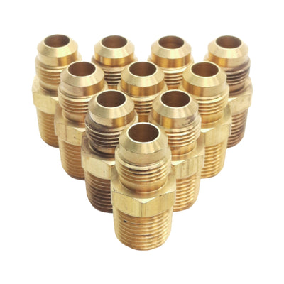 New Lot of 10 Midland 10269 Flare Adapter, 1/2" Male 45° SAE, 1/2" Male NPTF, 750PSI