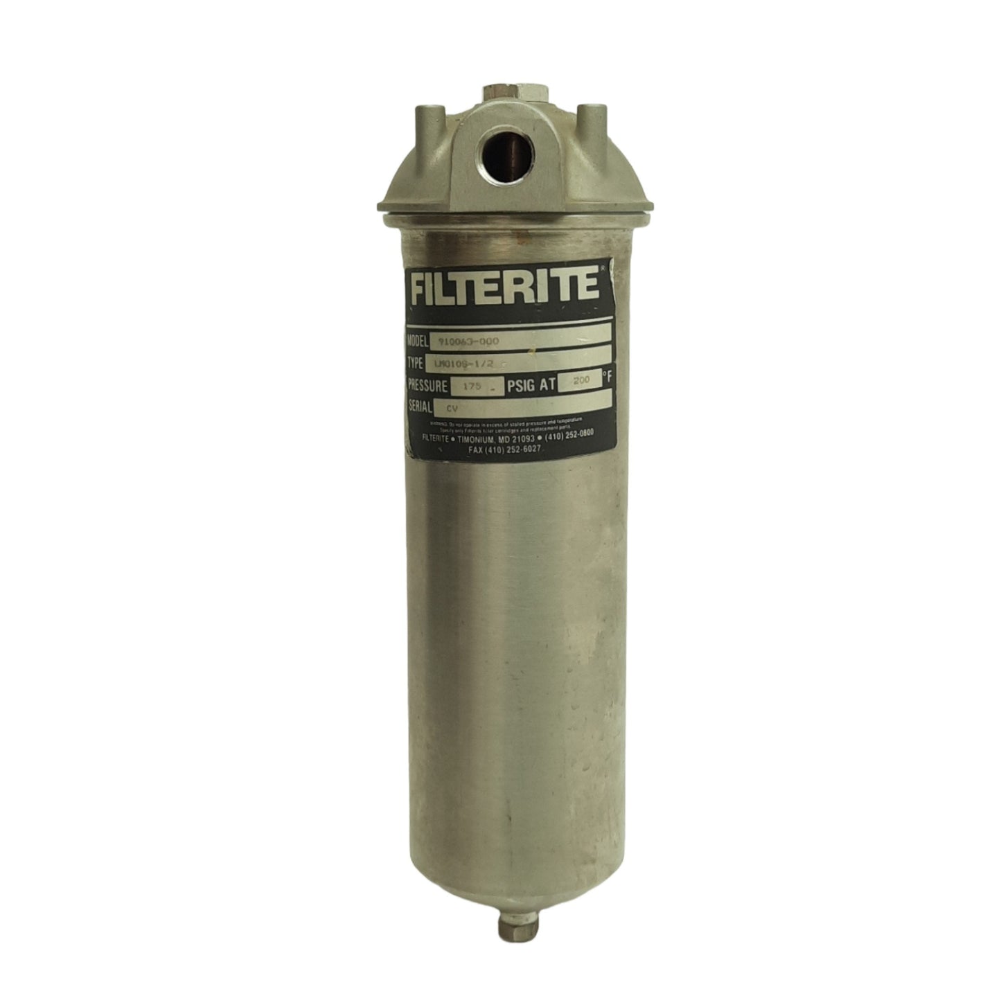 Used Pall LMO10S-1/2 910063-000 Filter Housing 10in Length, 1/2in NPT, 175psig