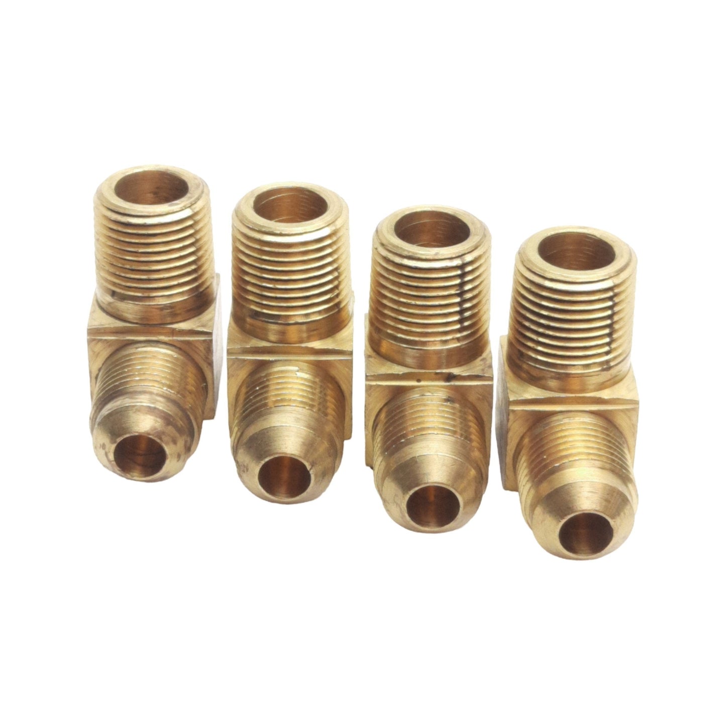 New lot of 4 Midland 10295B Elbow Fitting 90°, 3/8" M SAE 45°, 3/8" M NPTF, 1000PSI