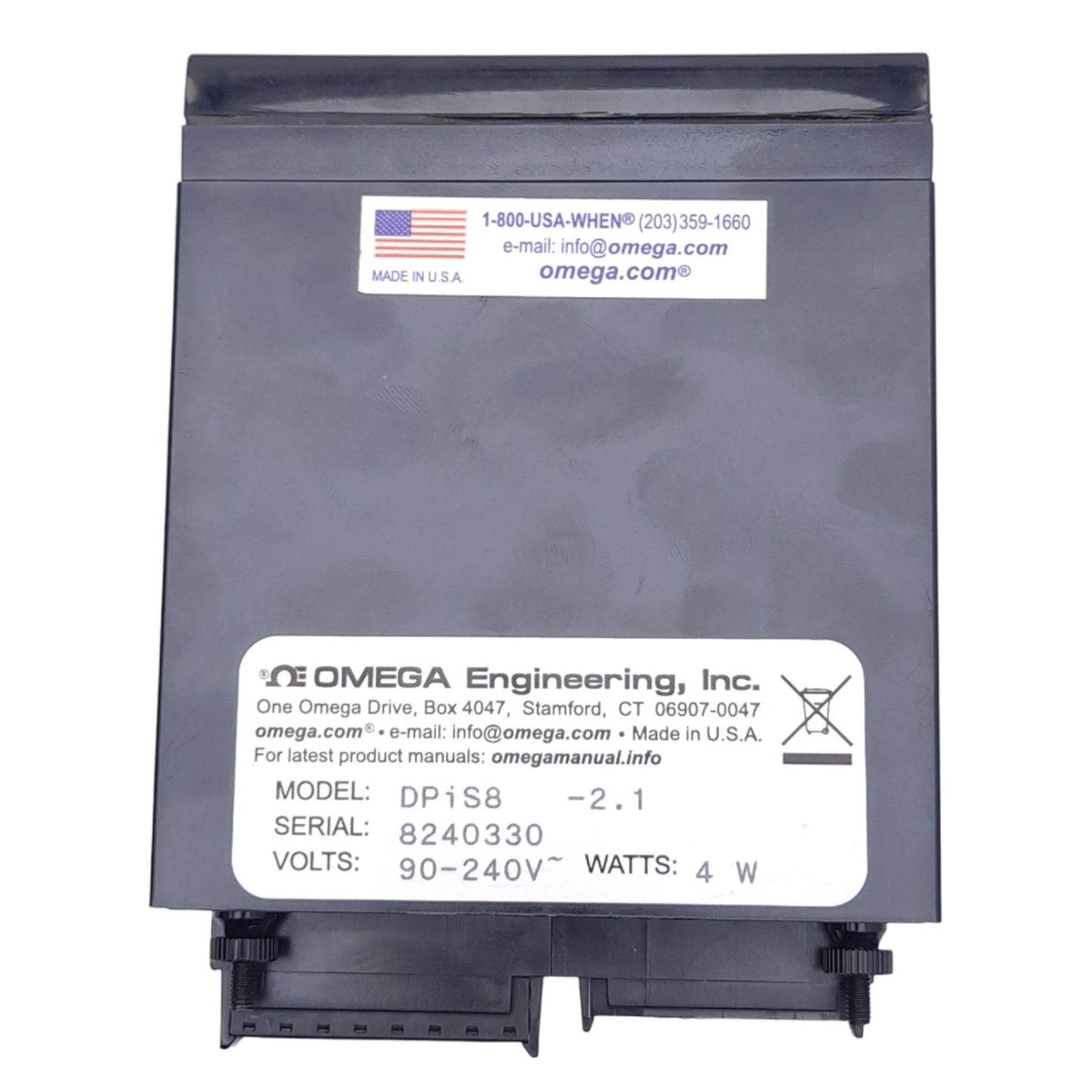 New OMEGA DPiS8 Digital Panel Meter, 0-10V 0-20mA Input, 1/8 DIN, 90-240VAC, 4W