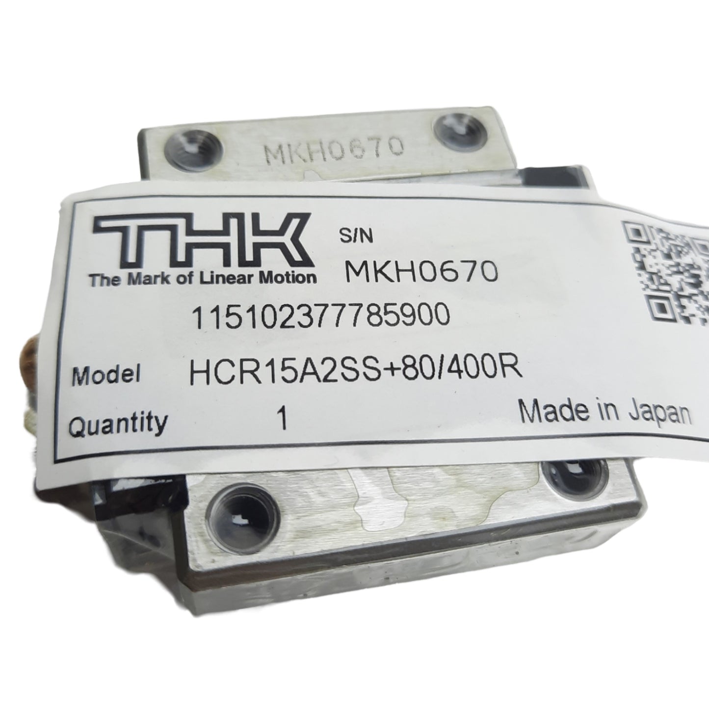 New THK HCR25A2SS+80/400R Linear Guide Rail, 80° Angle, 400mm Radius, 2-Blocks