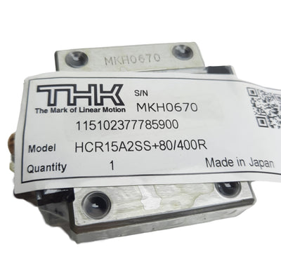New THK HCR25A2SS+80/400R Linear Guide Rail, 80° Angle, 400mm Radius, 2-Blocks