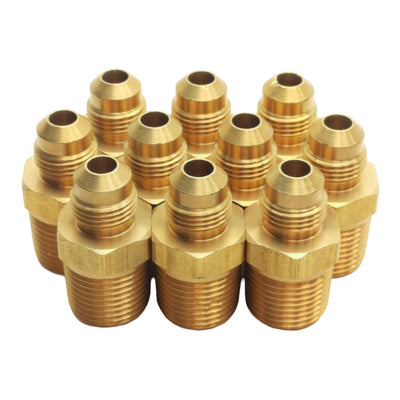 New Lot of 10 Midland 10265 Flare Adapter 3/8in Male SAE 45° 1/2in Male NPTF 1000PSI