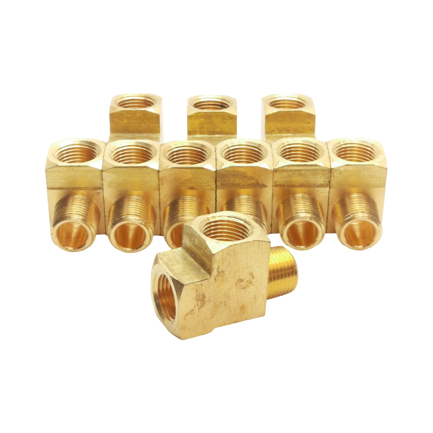 New Lot of 10 Midland 28247 Street Tee, 3/8in Male NPTF, 3/8in Female NPTF, 1200PSI