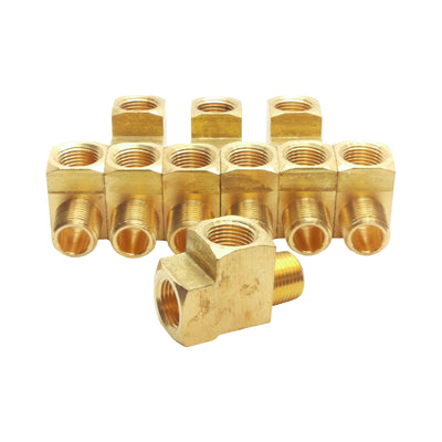 New Lot of 10 Midland 28247 Street Tee, 3/8in Male NPTF, 3/8in Female NPTF, 1200PSI