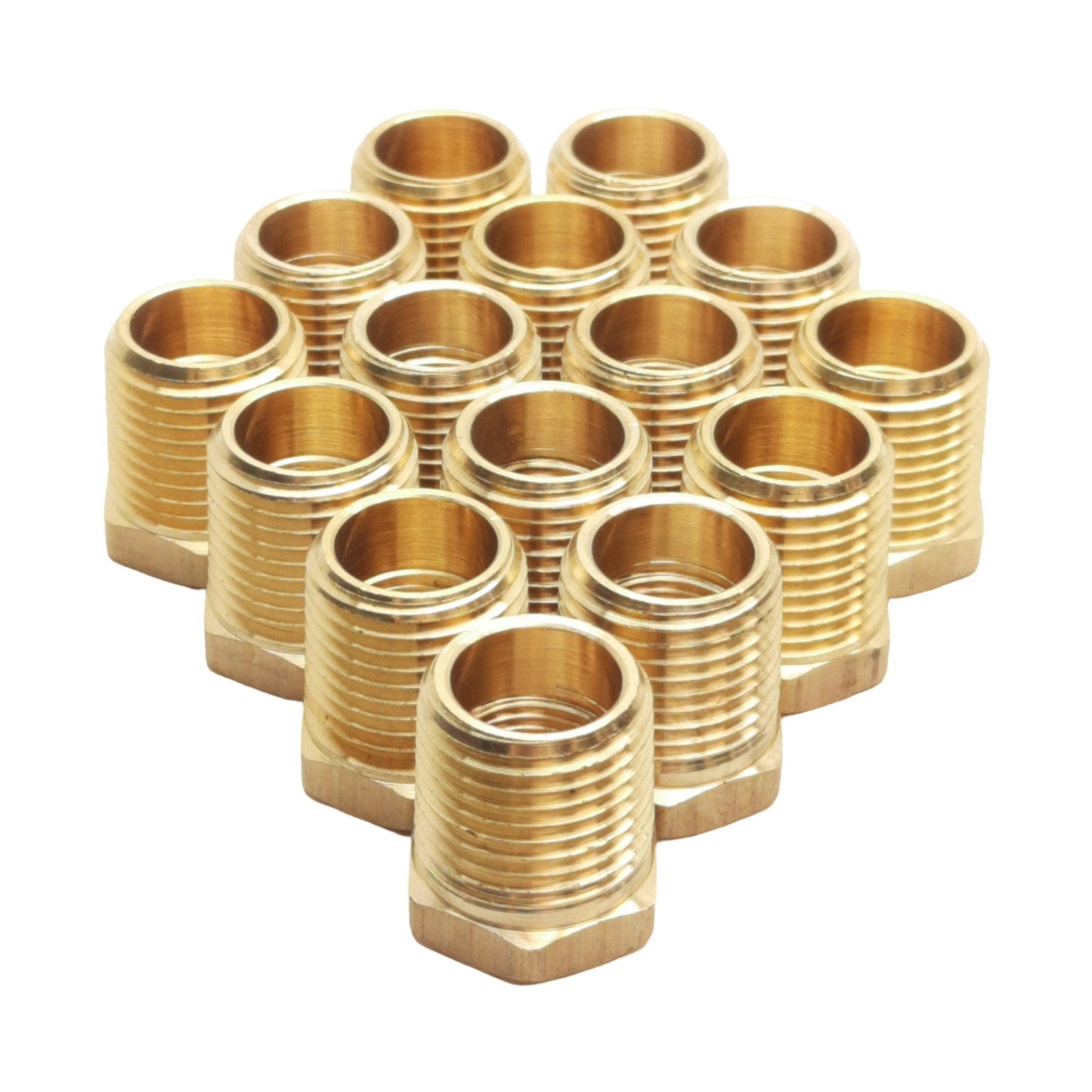 New Lot of 15 Midland 28107 Hex Bushing, 1/2in Male NPT, 3/8in Female NPT, 1200PSI