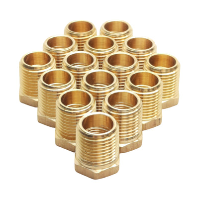 New Lot of 15 Midland 28107 Hex Bushing, 1/2in Male NPT, 3/8in Female NPT, 1200PSI