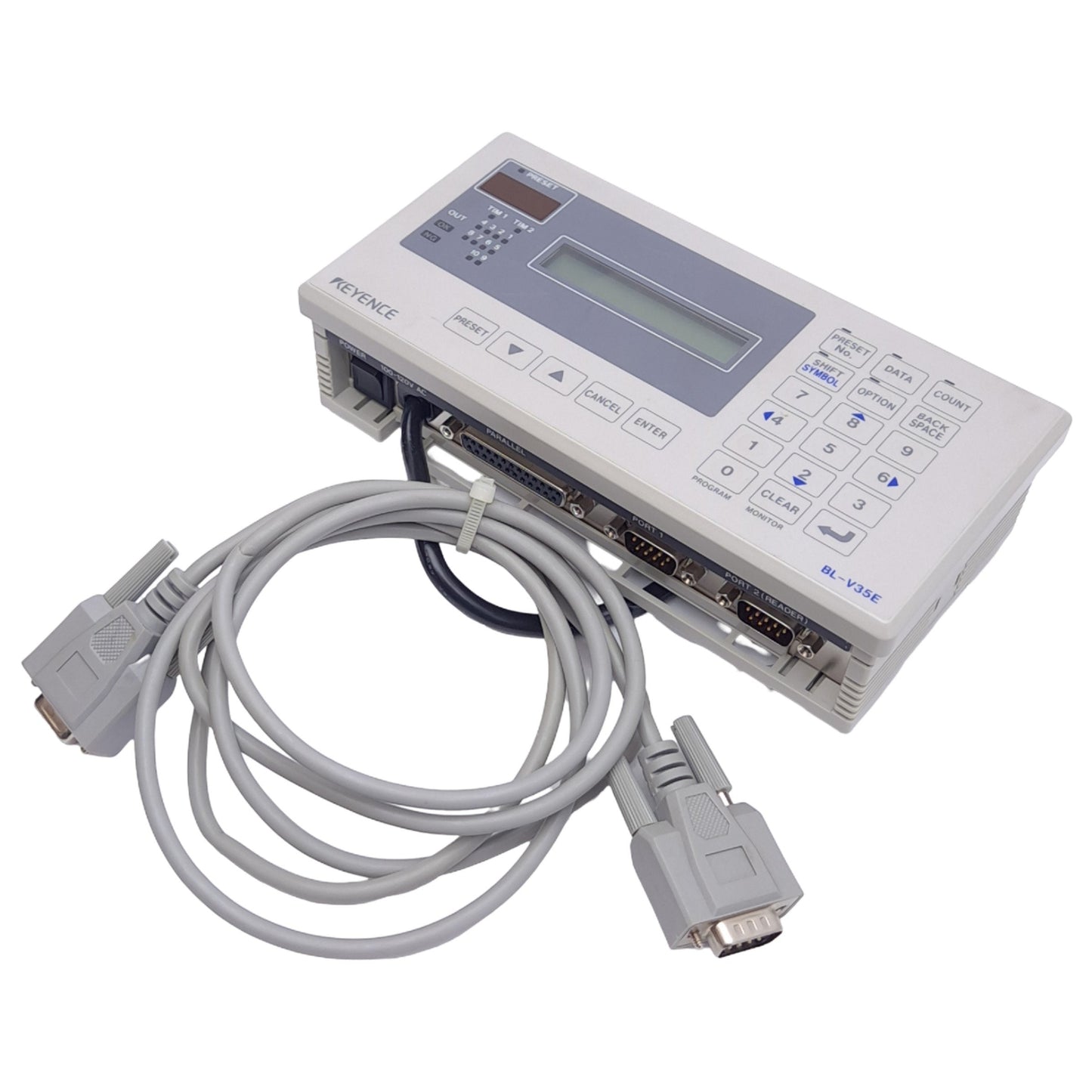 Used Keyence BL-V35E Barcode Display Interface, 100-120VAC 20A, NPN Open, RS-232C
