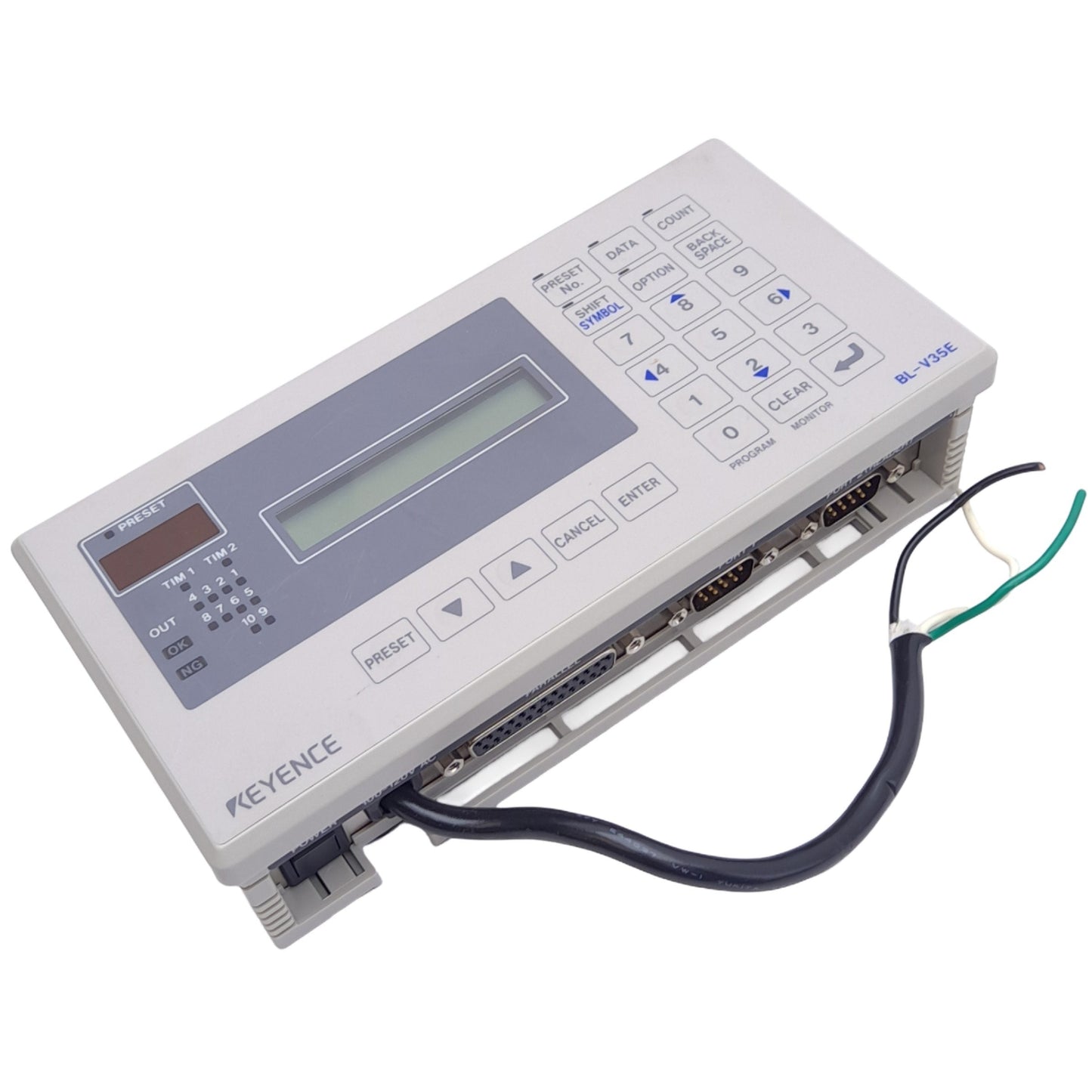 Used Keyence BL-V35E Barcode Display Interface, 100-120VAC 20A, NPN Open, RS-232C
