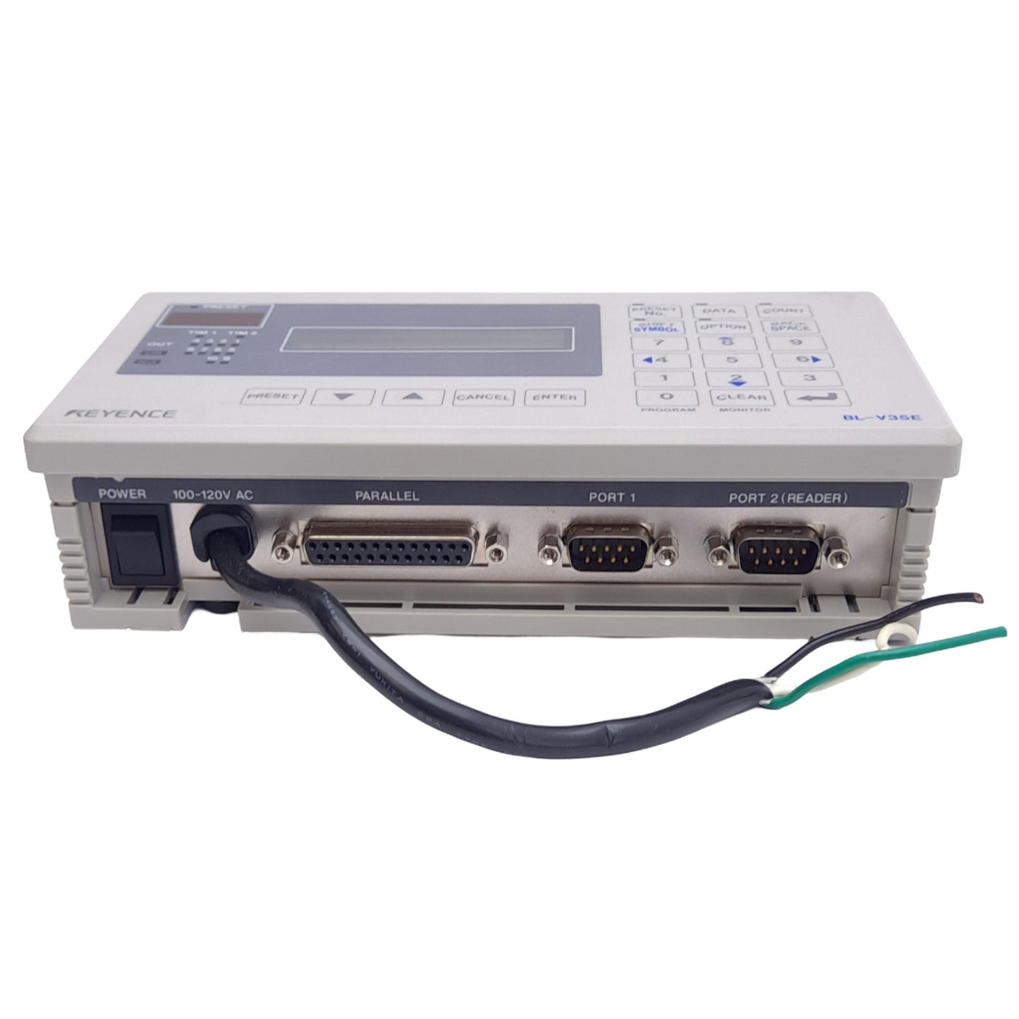 Used Keyence BL-V35E Barcode Display Interface, 100-120VAC 20A, NPN Open, RS-232C