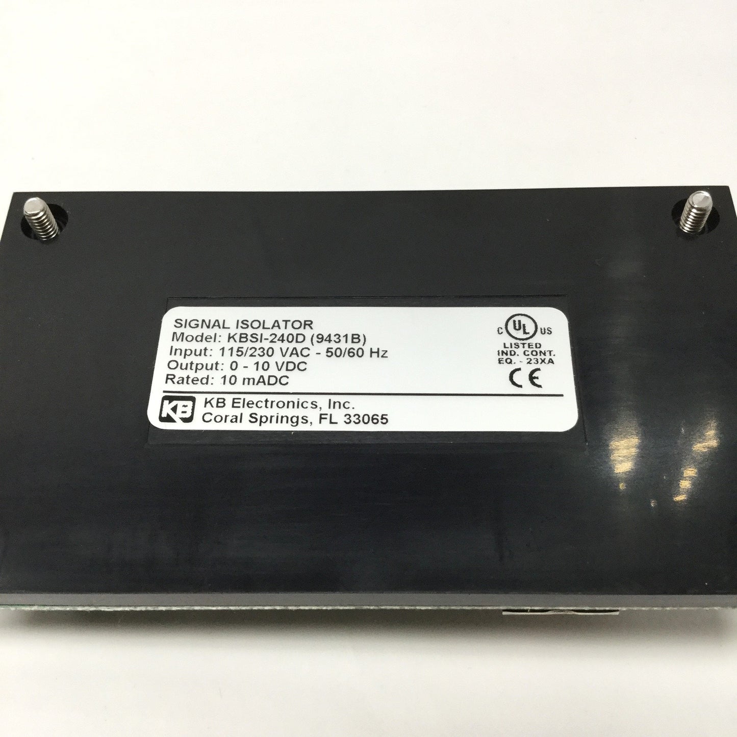 Used KB Electronics KBSI-240D (9431B) Signal Isolator 115/230VAC, 0-10VDC, 10mADC