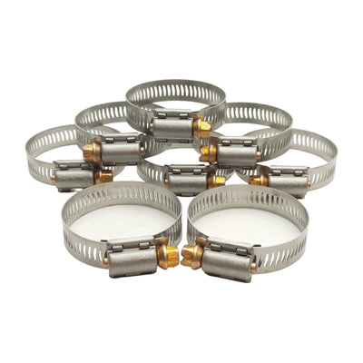 New Lot of 8 Dixon HS24 Worm Gear Clamp Stainless Steel, Hose OD 4/64in to 2in