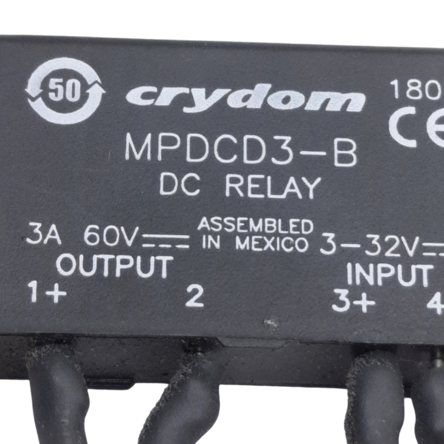Used Lot of 2 Crydom MPDCD3-B SSR/Relays, 3-32VDC Input, 60VDC 3A Output, SPST-NC