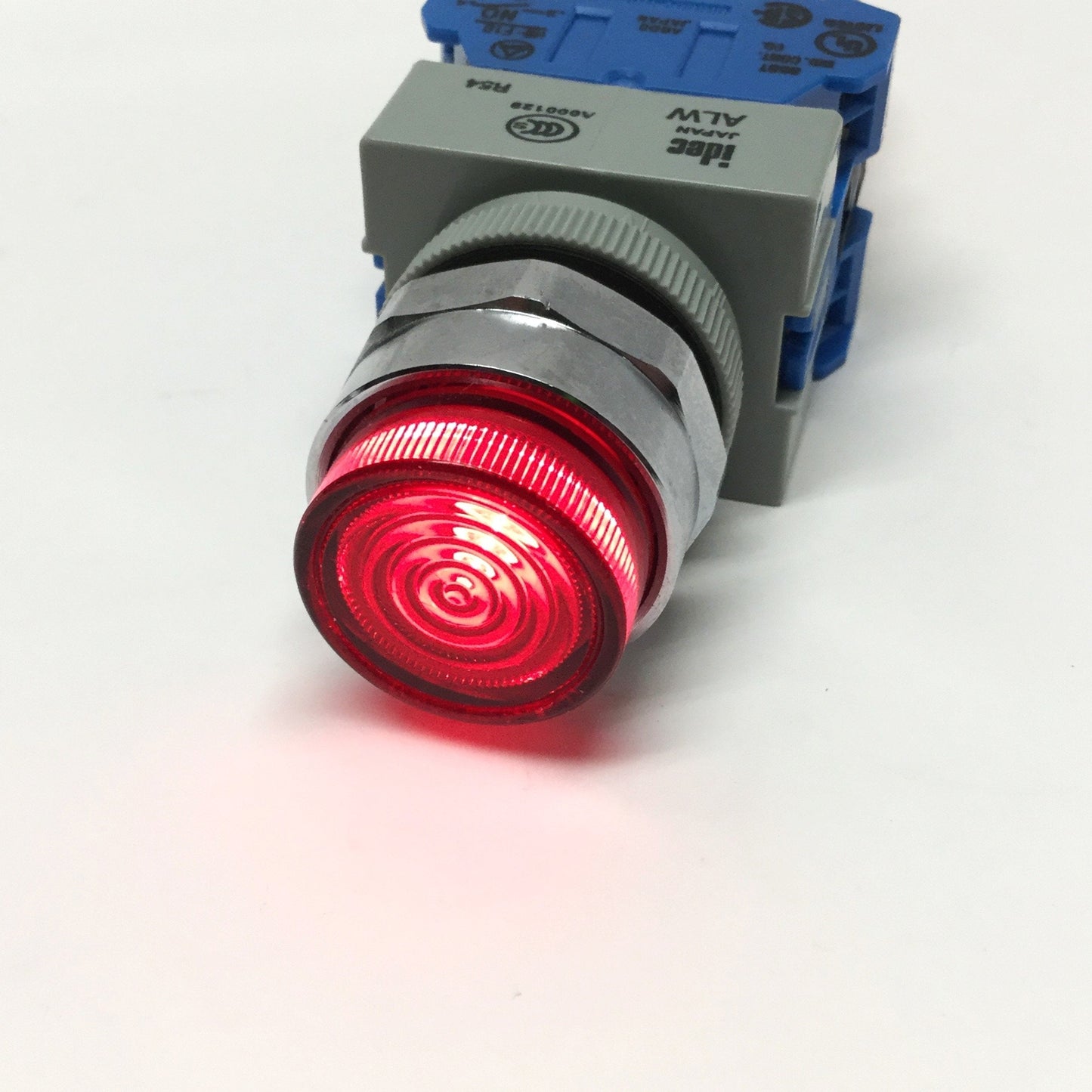 Used Idec ALW29920D-R-24V Illuminated Momentary Pushbutton, 2NO, Red LED, 24VAC/DC