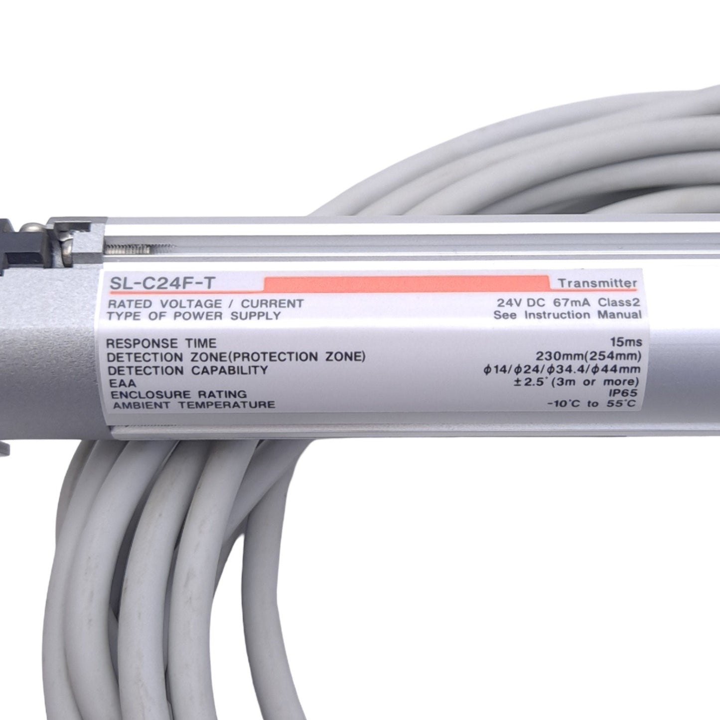 Used Keyence SL-C24F-T Safety Light Curtain Transmitter, 24 Axes 230mm, 15ms, 7m Max