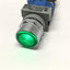 Used Idec ALFW29910D-G-24V Illuminated Momentary Pushbutton, 1NO, Green LED, 24VAC/DC