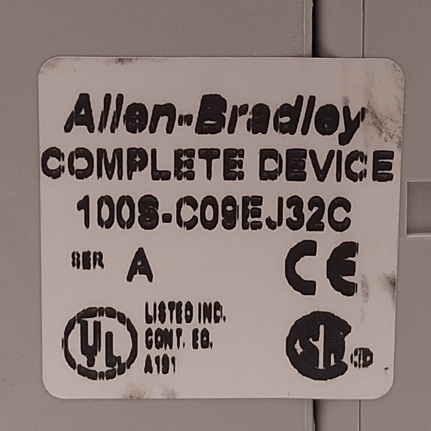 Used Allen Bradley 100S-C09EJ32C Guardmaster Safety Contactor, 3NO+2NC, 9A 600VAC