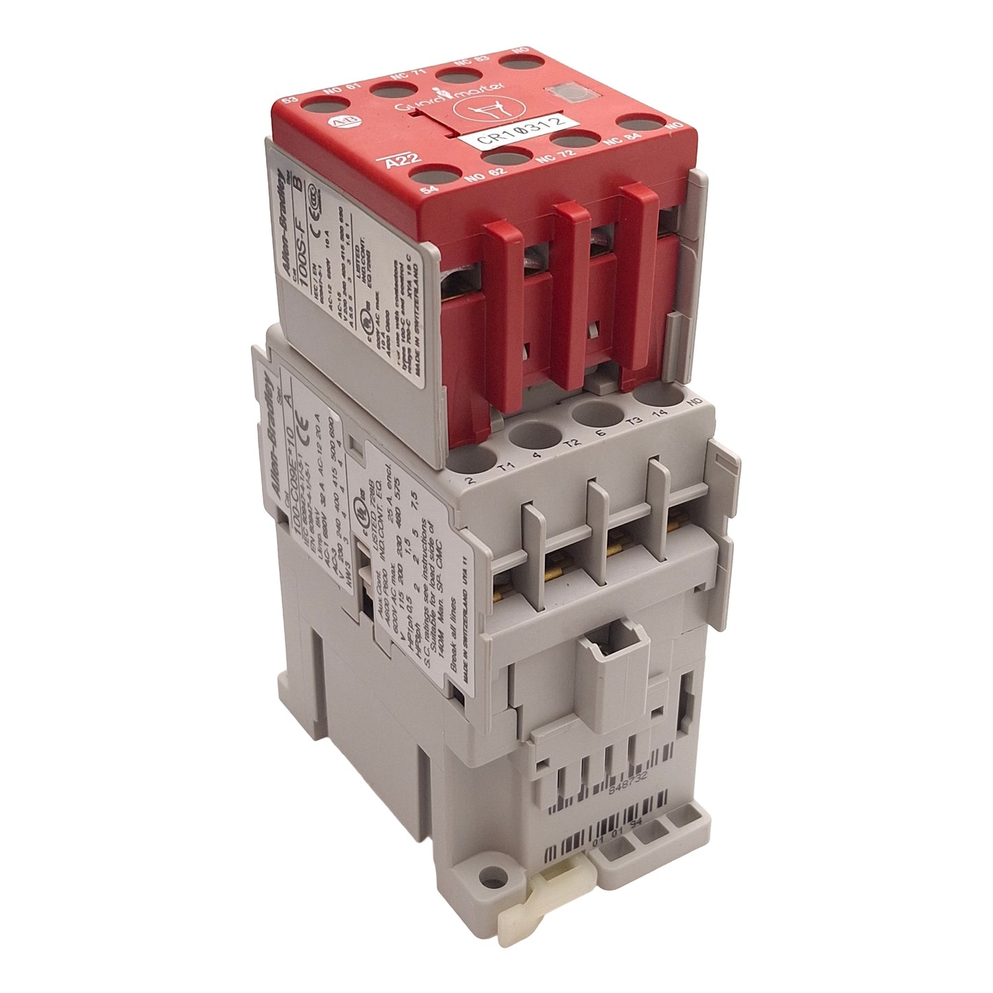 Used Allen Bradley 100S-C09EJ32C Guardmaster Safety Contactor, 3NO+2NC, 9A 600VAC