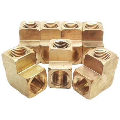 New Lot of 7 Midland 28004 Brass Fitting Elbow 90°, 1/2in Female NPTF, 1200psi