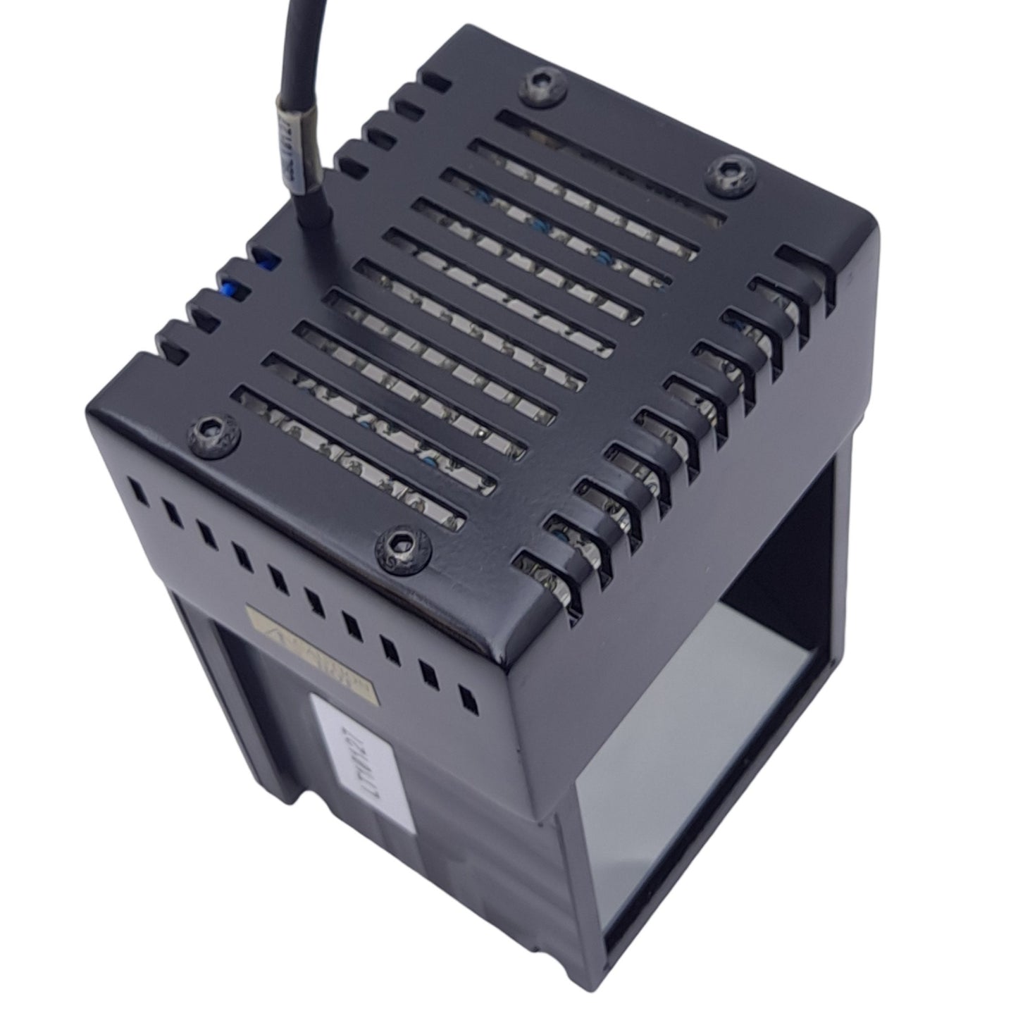 Used Omron QCO-052050-66 Coaxial Red Light, 24V 7.2W, M12 4-P Male, 91.5x66.7x56.5mm