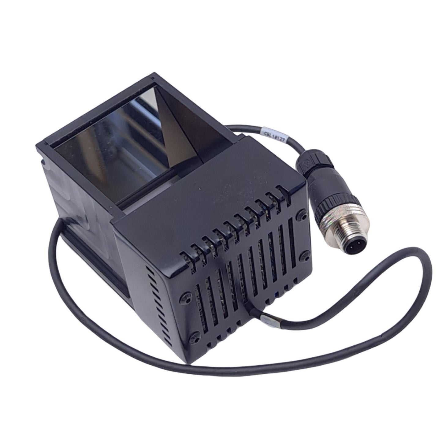 Used Omron QCO-052050-66 Coaxial Red Light, 24V 7.2W, M12 4-P Male, 91.5x66.7x56.5mm