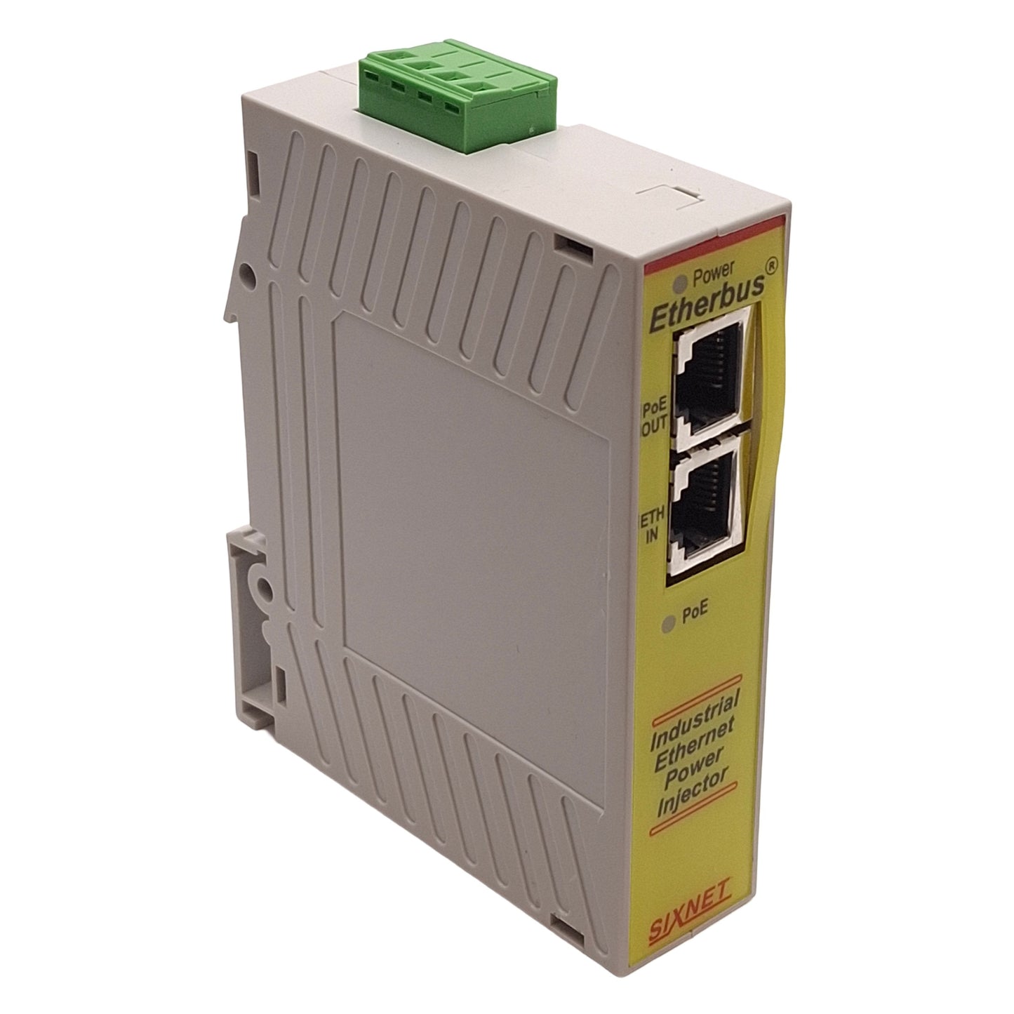 Used Sixnet EB-PSE-24V-1B PoE Power Over Ethernet Injector 10/100Base, RJ45, 24VDC