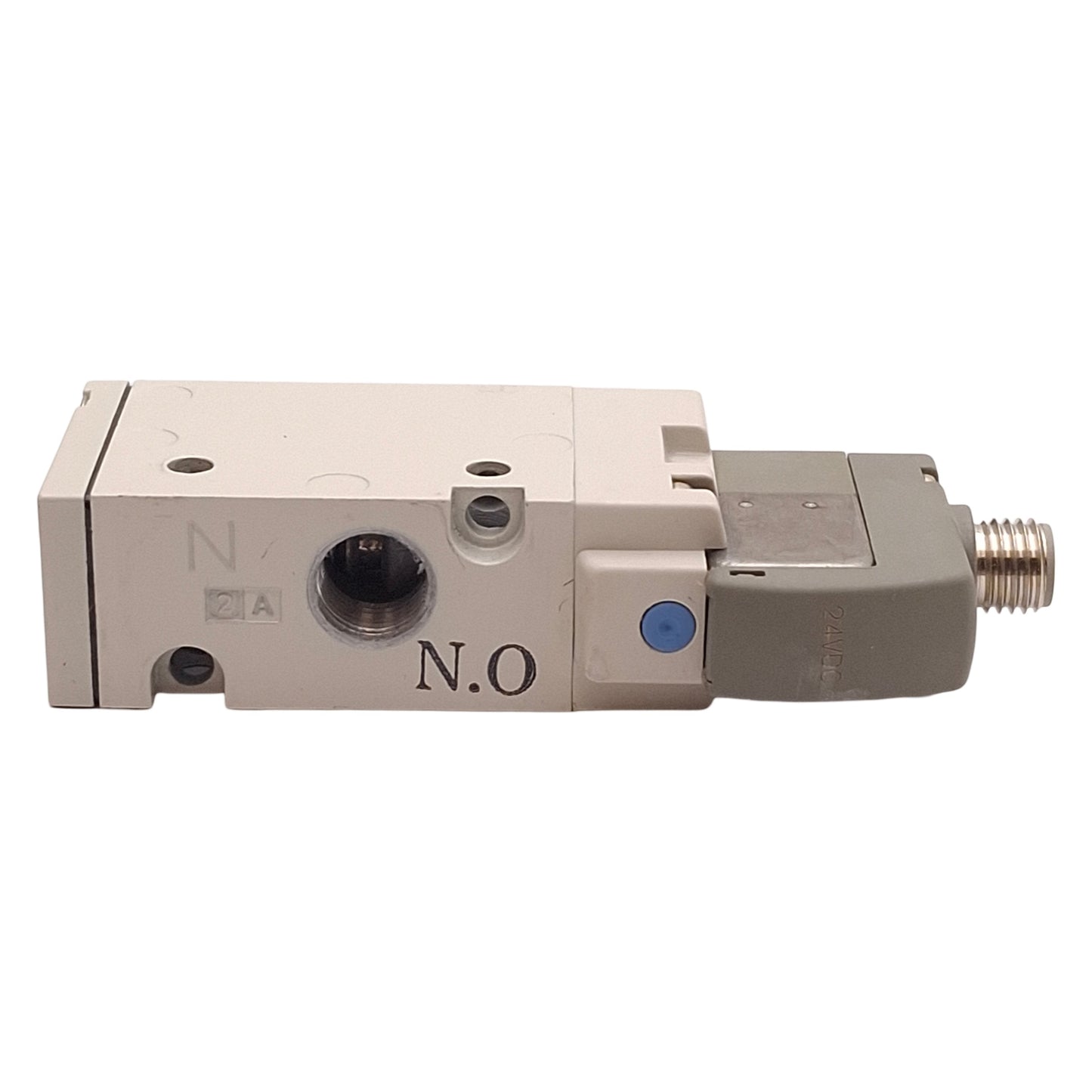 Used SMC SYJ722-5WO-01N-F Solenoid Valve, 0.15-0.7MPa, 1/8NPT, M8 3-Pin, 24VDC Coil