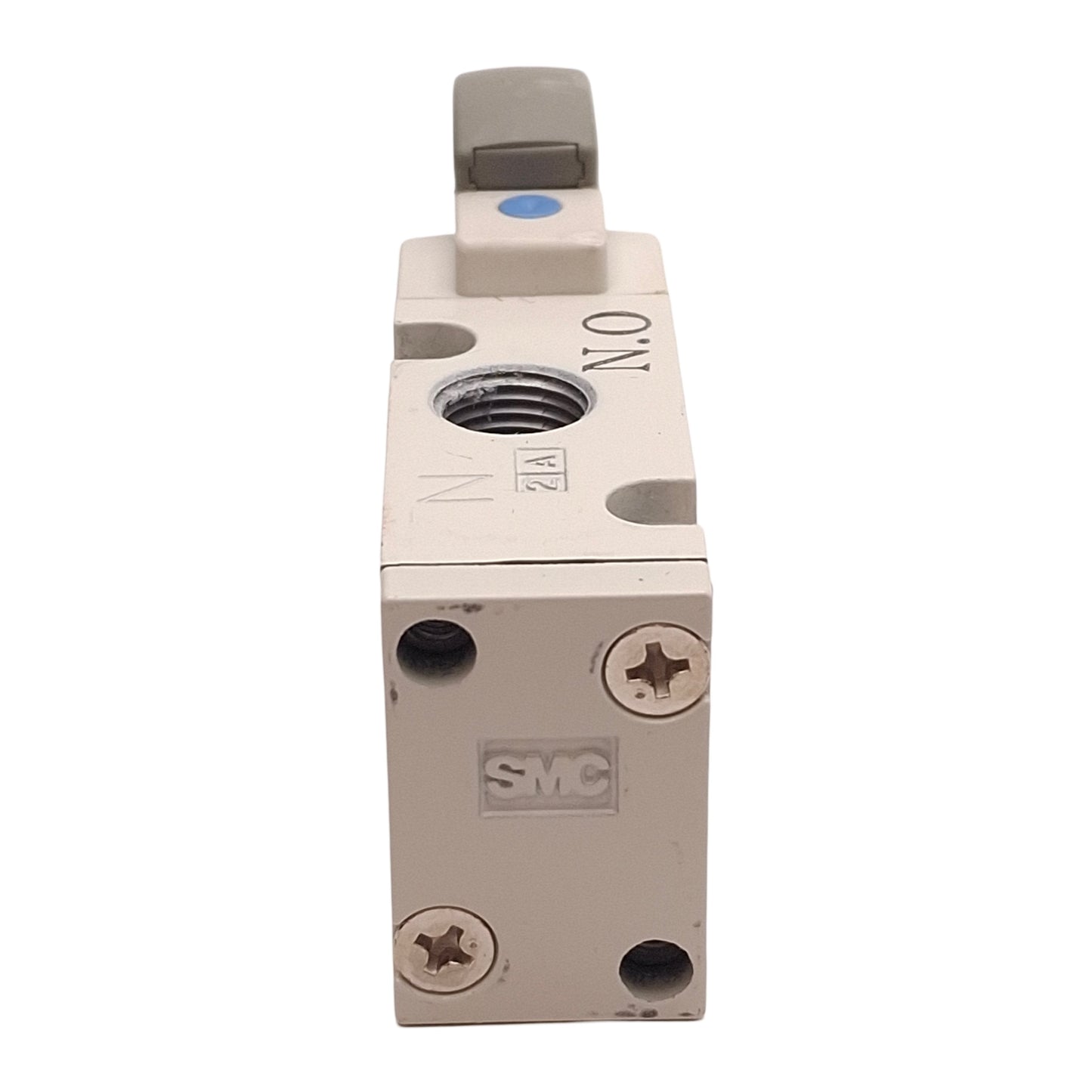 Used SMC SYJ722-5WO-01N-F Solenoid Valve, 0.15-0.7MPa, 1/8NPT, M8 3-Pin, 24VDC Coil