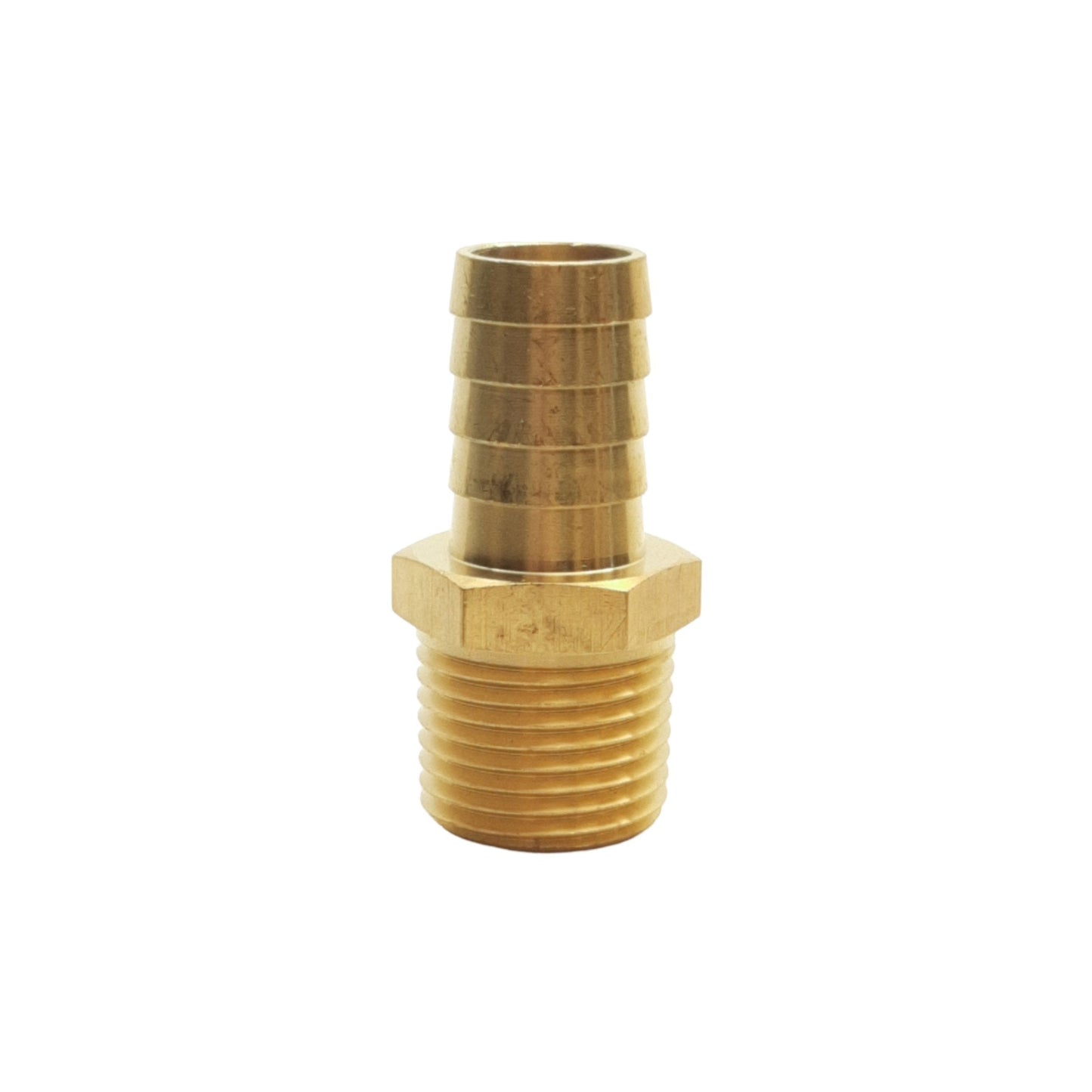 New Lot of 14 Midland 32020 Brass Barb Adapter, 5/8in Hose, 1/2in Male NPTF, 150psi