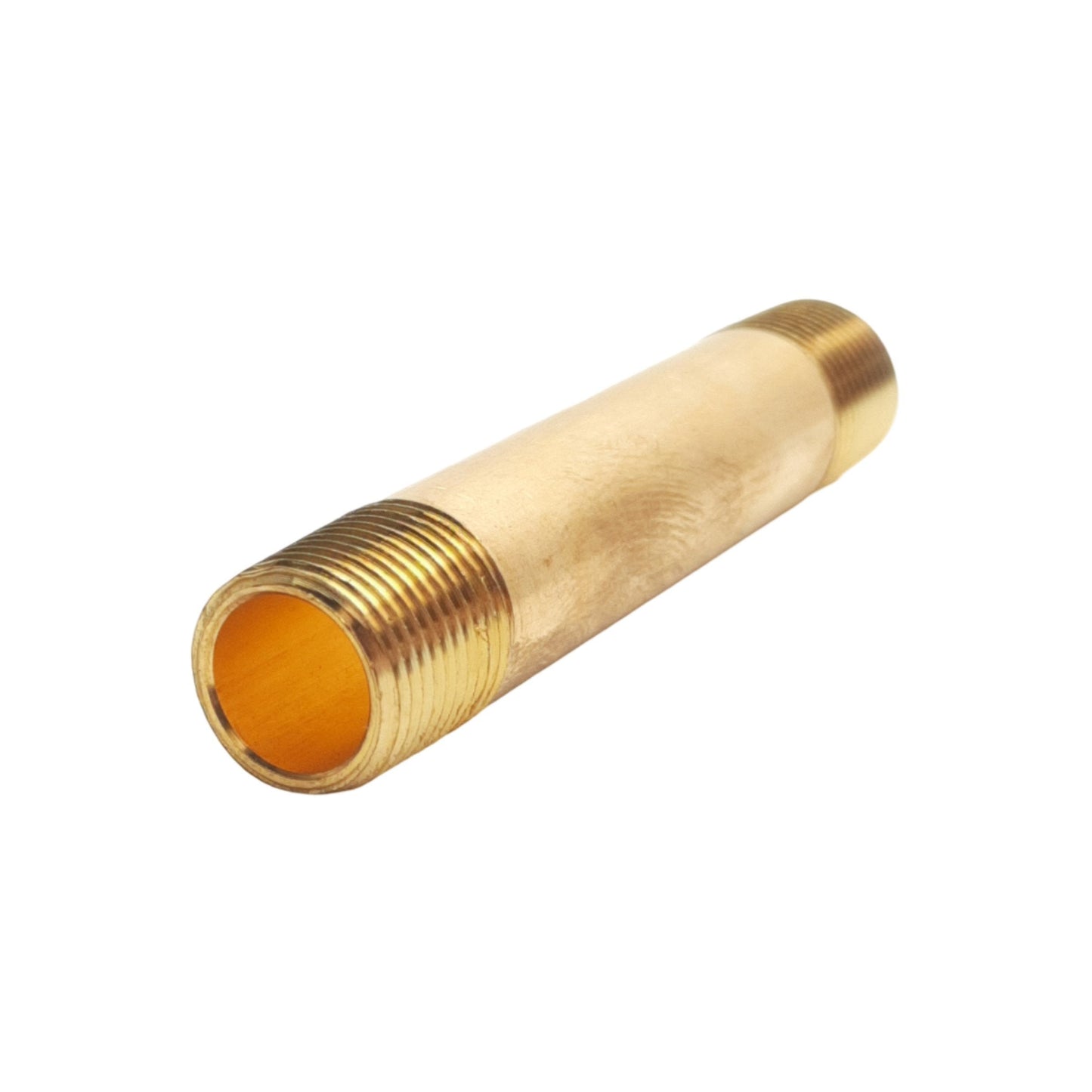 New Lot of 14 Midland 40045 Red Brass Nipple, 3/8in MPT x 3/8in MPT, 3.5in, 890psi